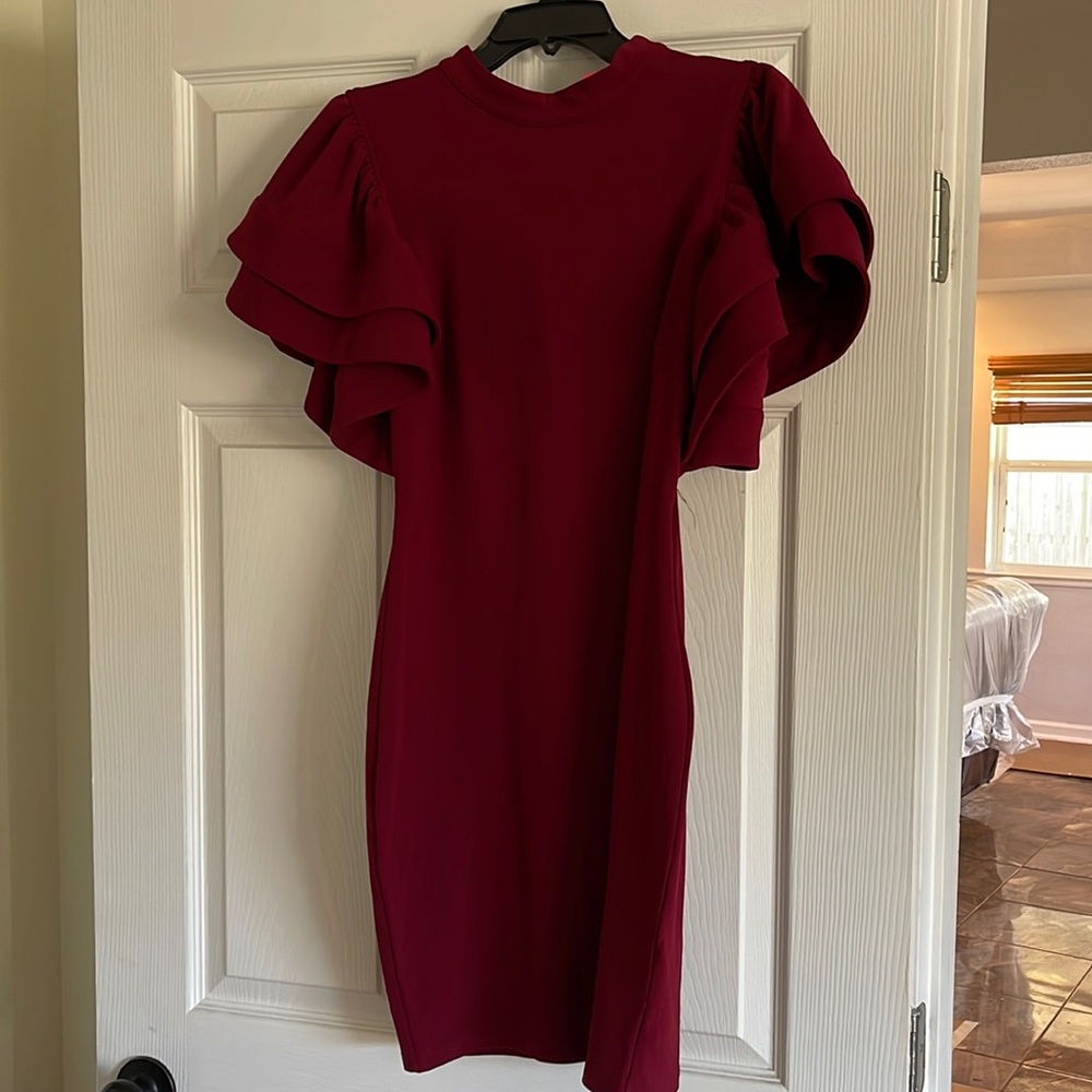 Burgundy dress